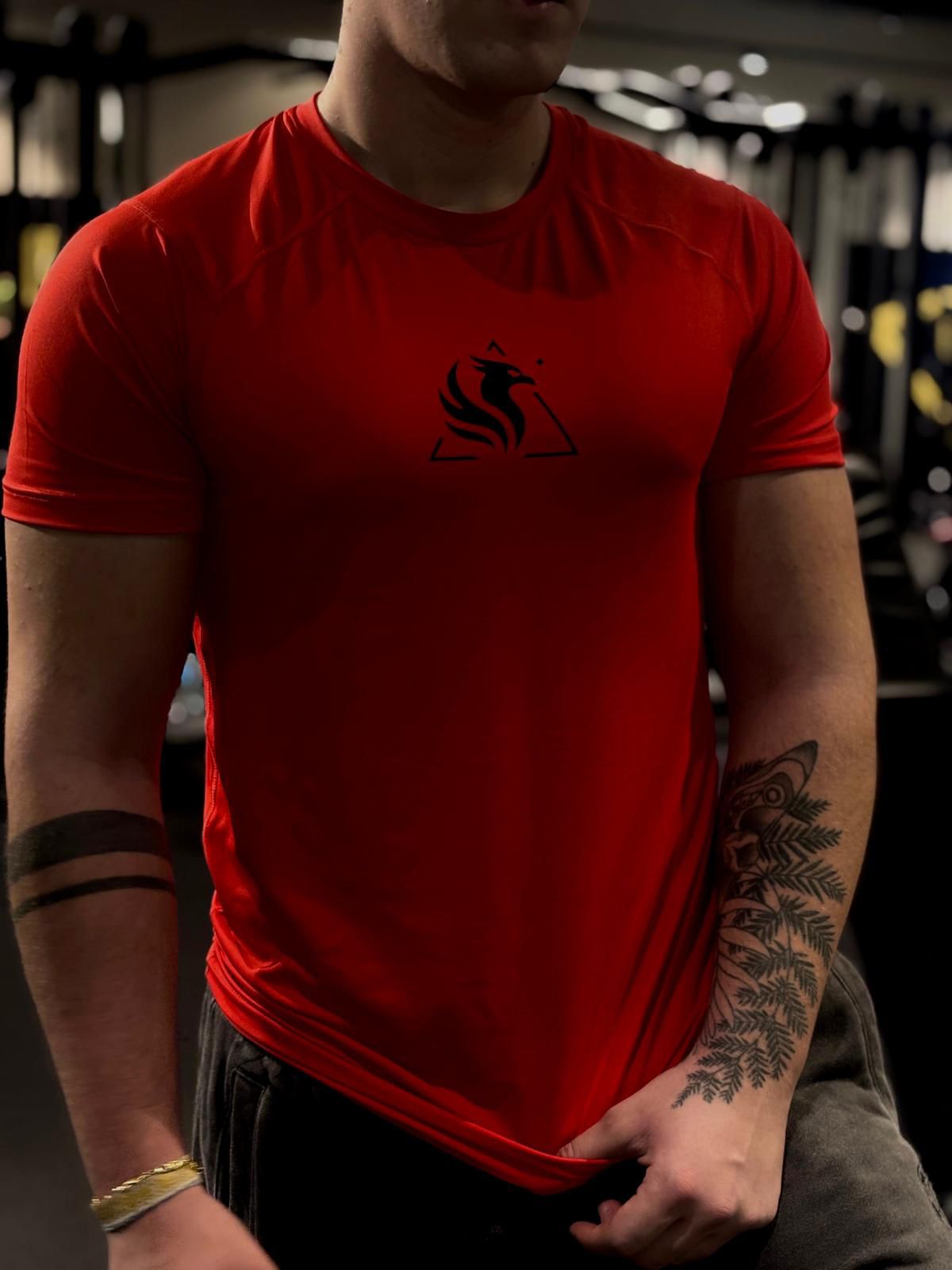 Rise compression shirt red