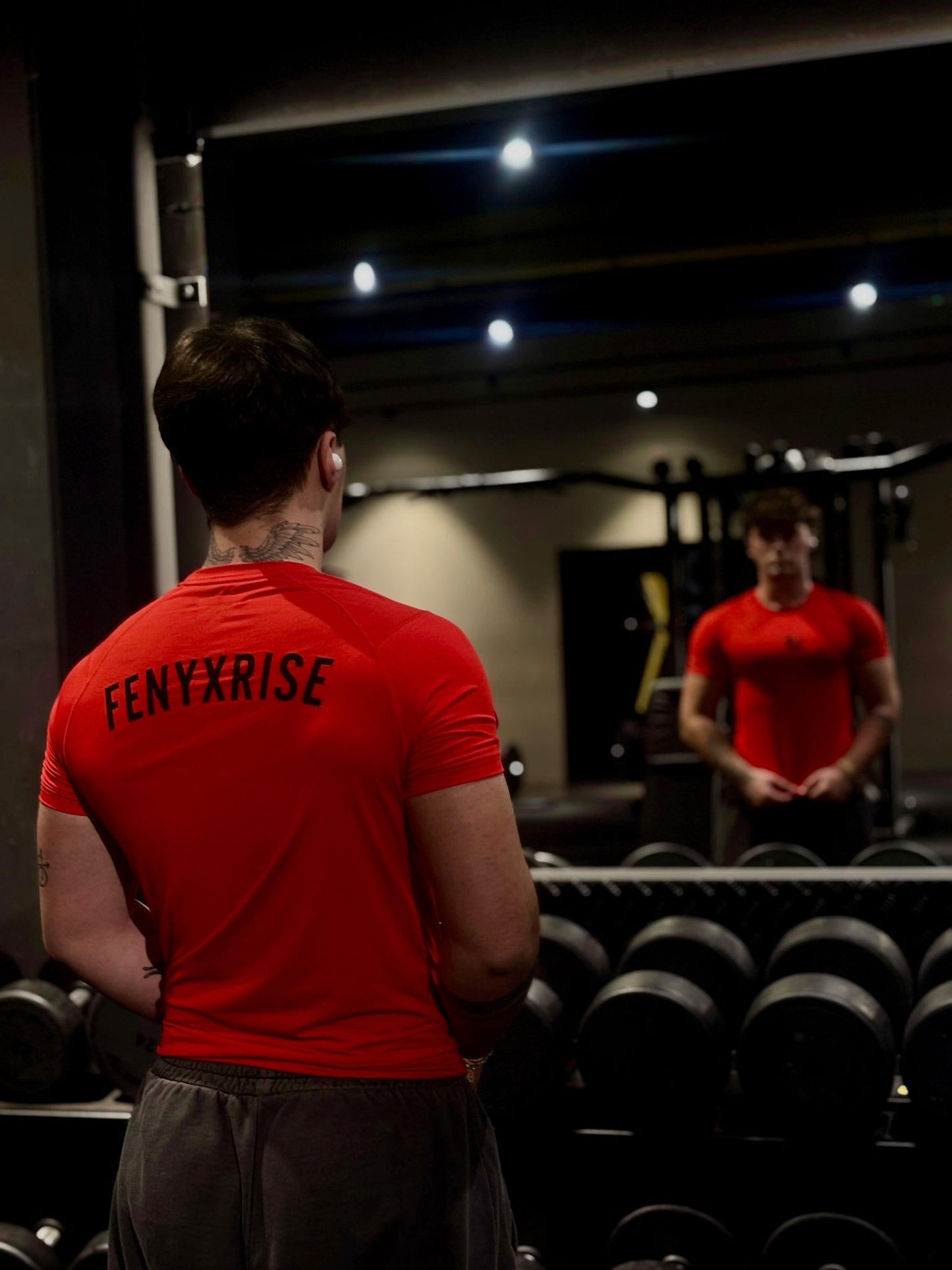 Rise compression shirt red